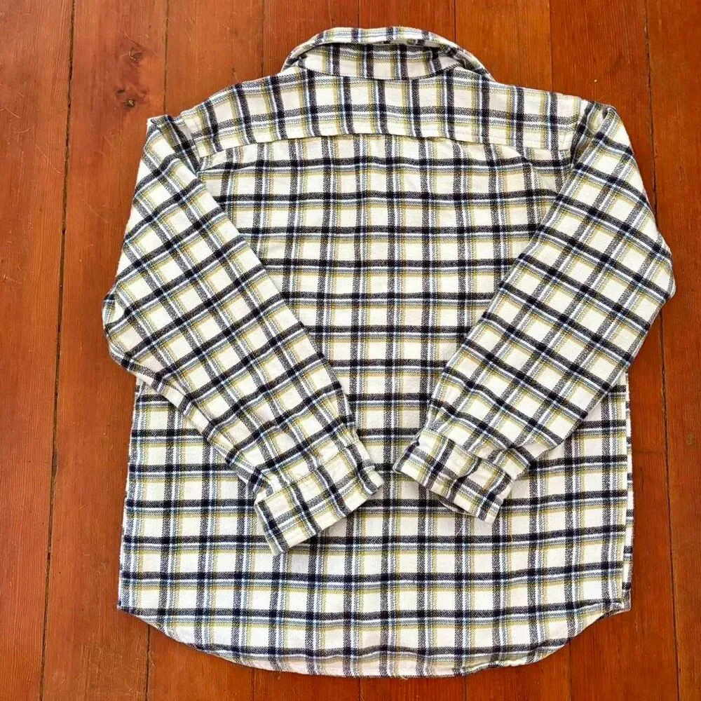 Ralph- Lauren Kid's Flannel Plaid Long Sleeve Button Down Shirt EU Size 4-6